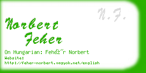 norbert feher business card